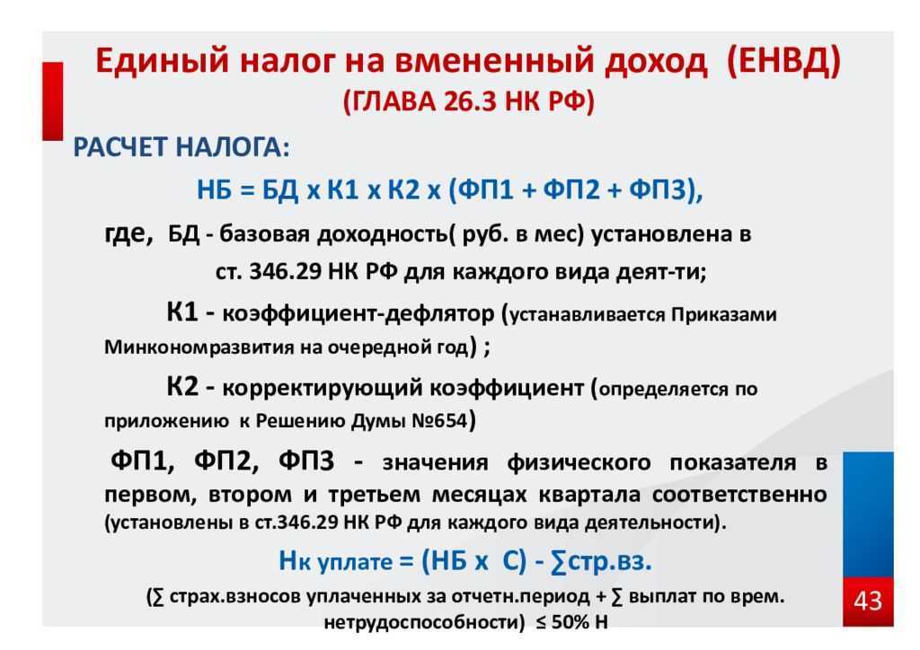 Как самостоятельно рассчитать енвд для уплаты вмененного дохода