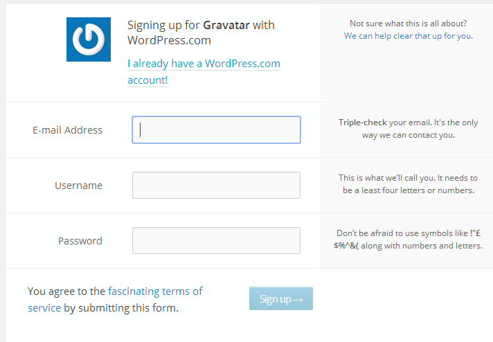 Как зарегистрировать gravatar и использовать его на wordpress