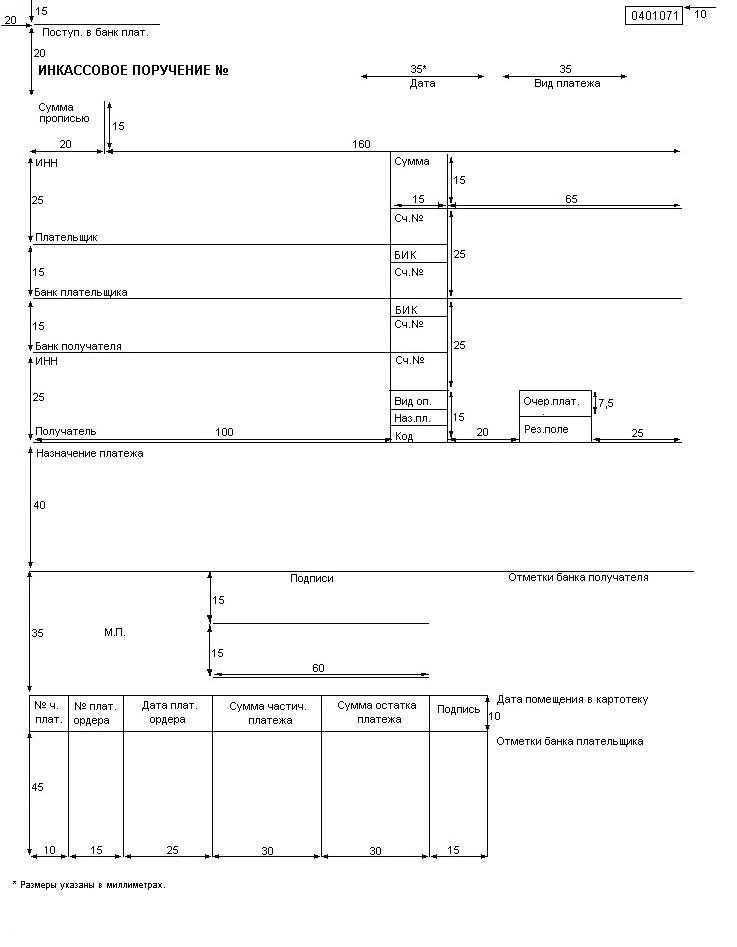 Инкассовое поручение образец заполнения