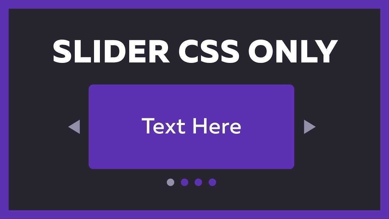 Слайдер для сайта на чистом css и javascript