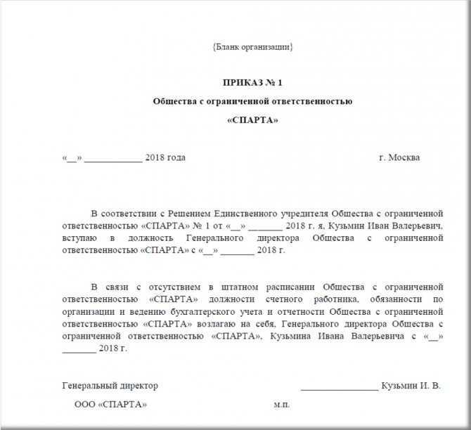 Приказ о назначении генерального директора – образец, бланк 2022 года